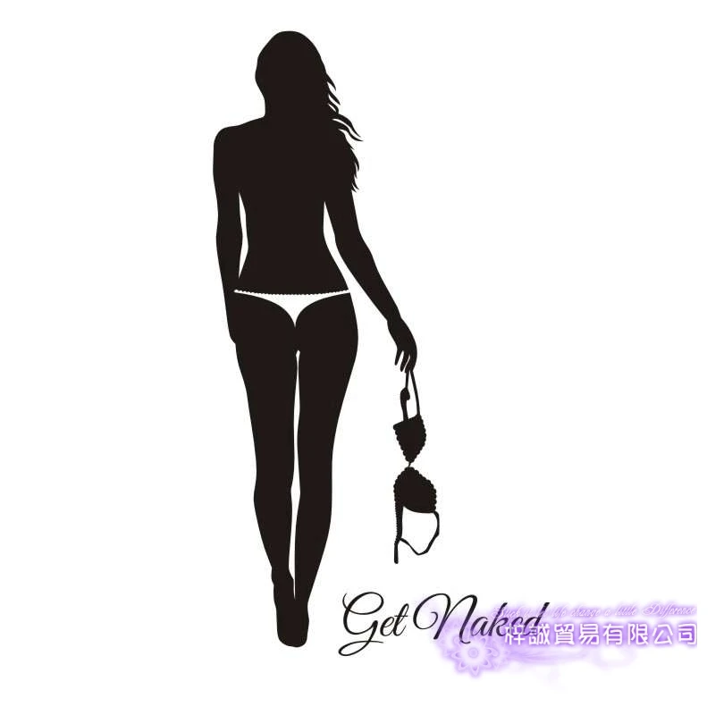 DCTAL Sexy Girl Decal Beauty Body Naked Sticker Wall Bathroom Woman Girl Wall KTV Pub Bar Shop Sticker