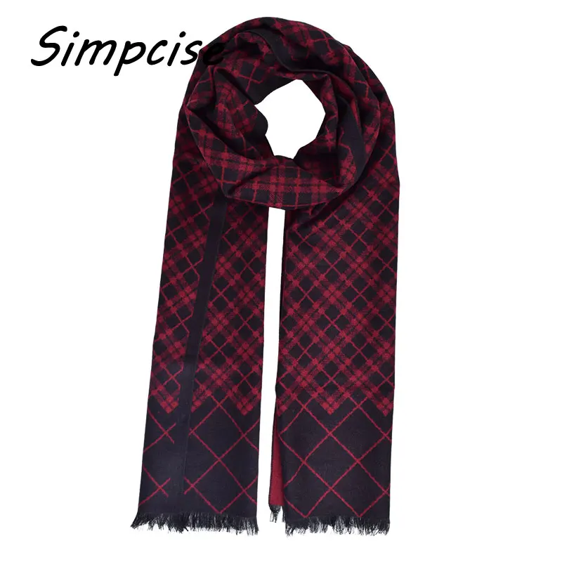 10pcs Wholesale Scarf Winter Men Scarves For Christmas Plaid Cashmere Scarf Fashion Male Shawl