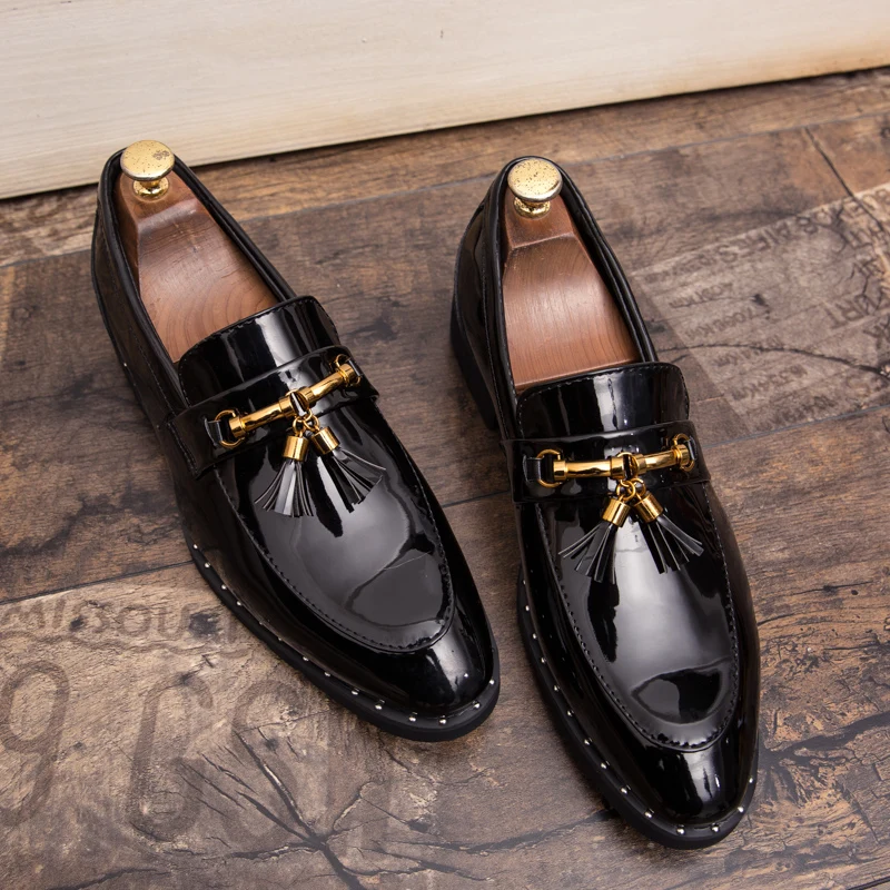 mixed colors fashion men leather shoes italian luxury brand ballroom party dress tassel footwear wedding oxford shoes for men (38)