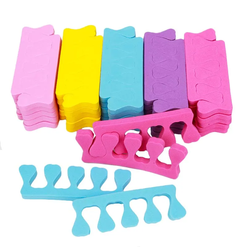 50pcs (25 Pairs) Soft Sponge Toe Separators UV Gel Nail Art Tips For Salon Manicure Pedicure Care Makeup Tools