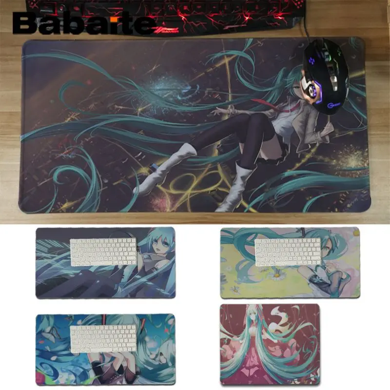 Babaite Cool New Hatsune Miku индивидуальный игровой коврик для мыши ноутбука уникальный