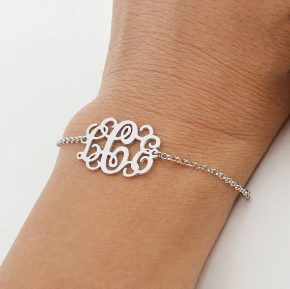 

Personalized Name Bracelet Femme Custom Boho Monogram Pulseiras Stainless Steel Jewelry Rose Gold Initails Mens Bracelets 2018
