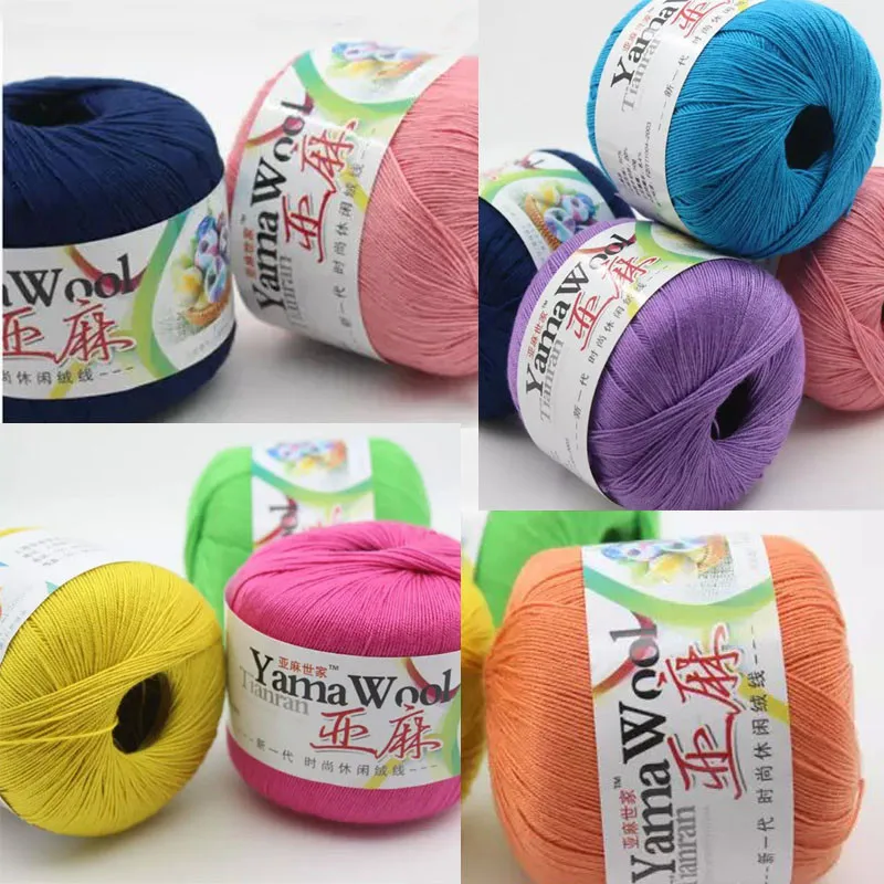 3ply 50 г/шт. мягкая 100% хлопчатобумажная кружевная пряжа Красивая 30 цветов для