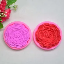 3D силиконовые формы для свеч цветок пиона Глиняное Мыло Форма для фонданов, шоколада формы для выпечки тортов украшения торта инструменты z0603# G30