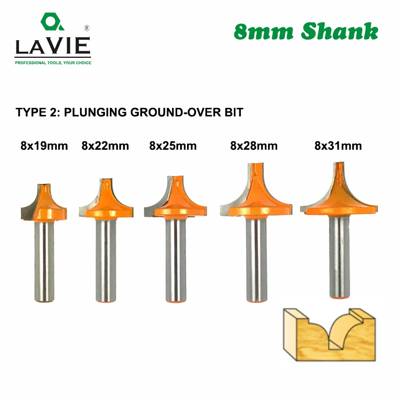 4 шт. 5 шт. 8 мм хвостовик круглый открытый конец резьба бит погружение круглый над шейкер фрезы по дереву фрезы для дерева 02096 - Длина режущей кромки: TYPE 2