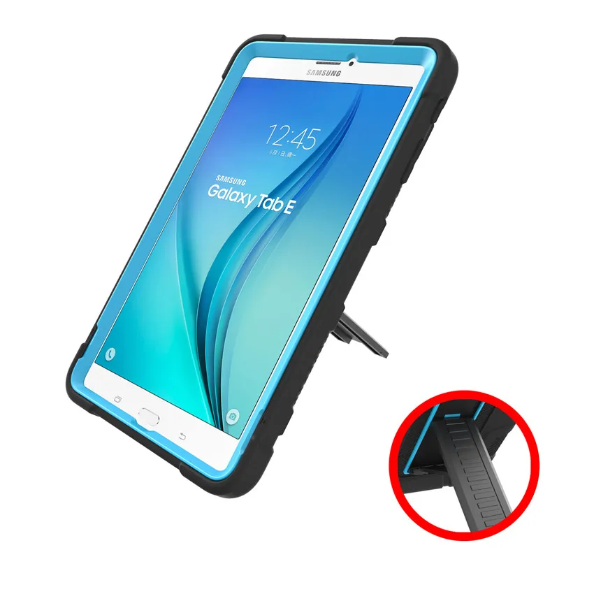 MAX-Q противоударный Броня твердой резины Kickstand Защитный чехол для Samsung Galaxy Tab E 9,6 T560 T561 Силиконовые Heavy Duty Прочный