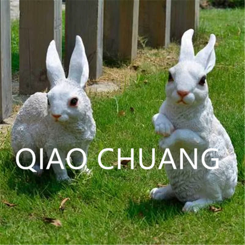 

Simulation Outdoor Rabbit Sculpture Model Colophony Crafts Doll Courtyard Furnishing Articles G1060