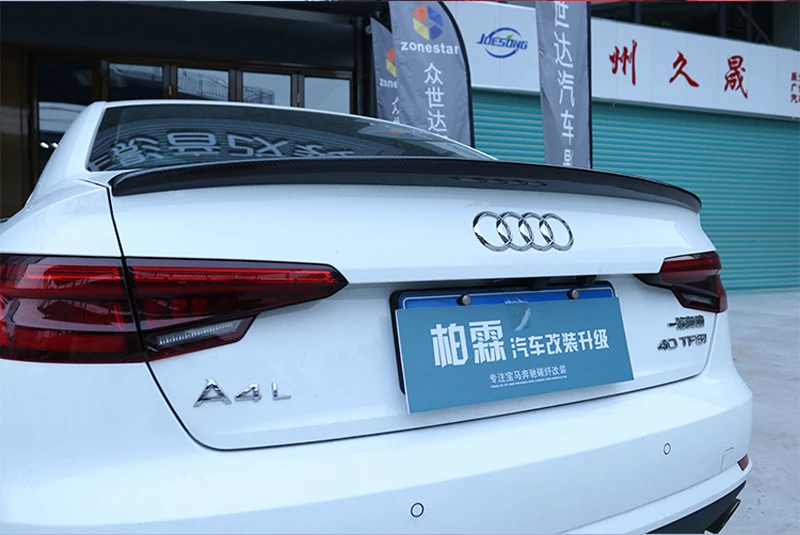 For Audi A4 B9 4 door sedan S4 style high quality carbon fiber rear wing Roof rear box decorated spoiler