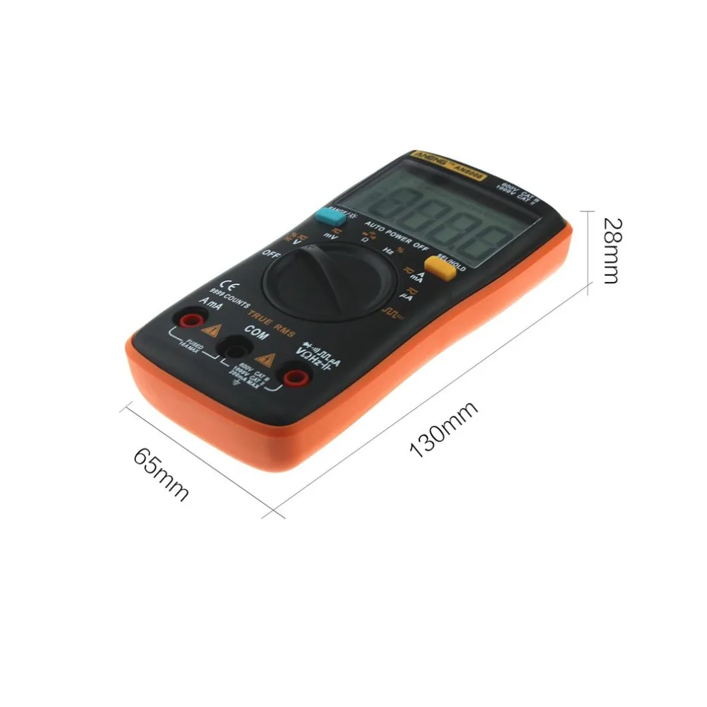

ANENG AN8008 Digital Multimeter 9999 Counts True RMS Auto/Manual Range AC/DC Volt Amp Ohm Capacitance Frequency Diode Tester