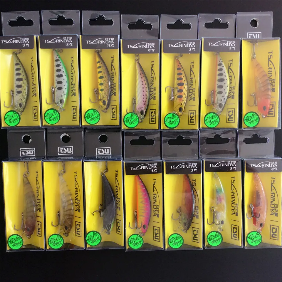 Tsurinoya 14pcs Hot Sale 2018 DW63 sinking Mini Minnow Bait 50mm 5g