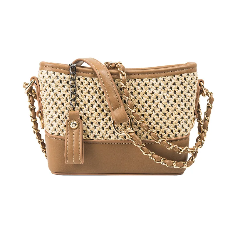 

New Summer Chain Single Shoulder Straw Bagging Fashion Hundred Sets of Leisure Vagrant Bags