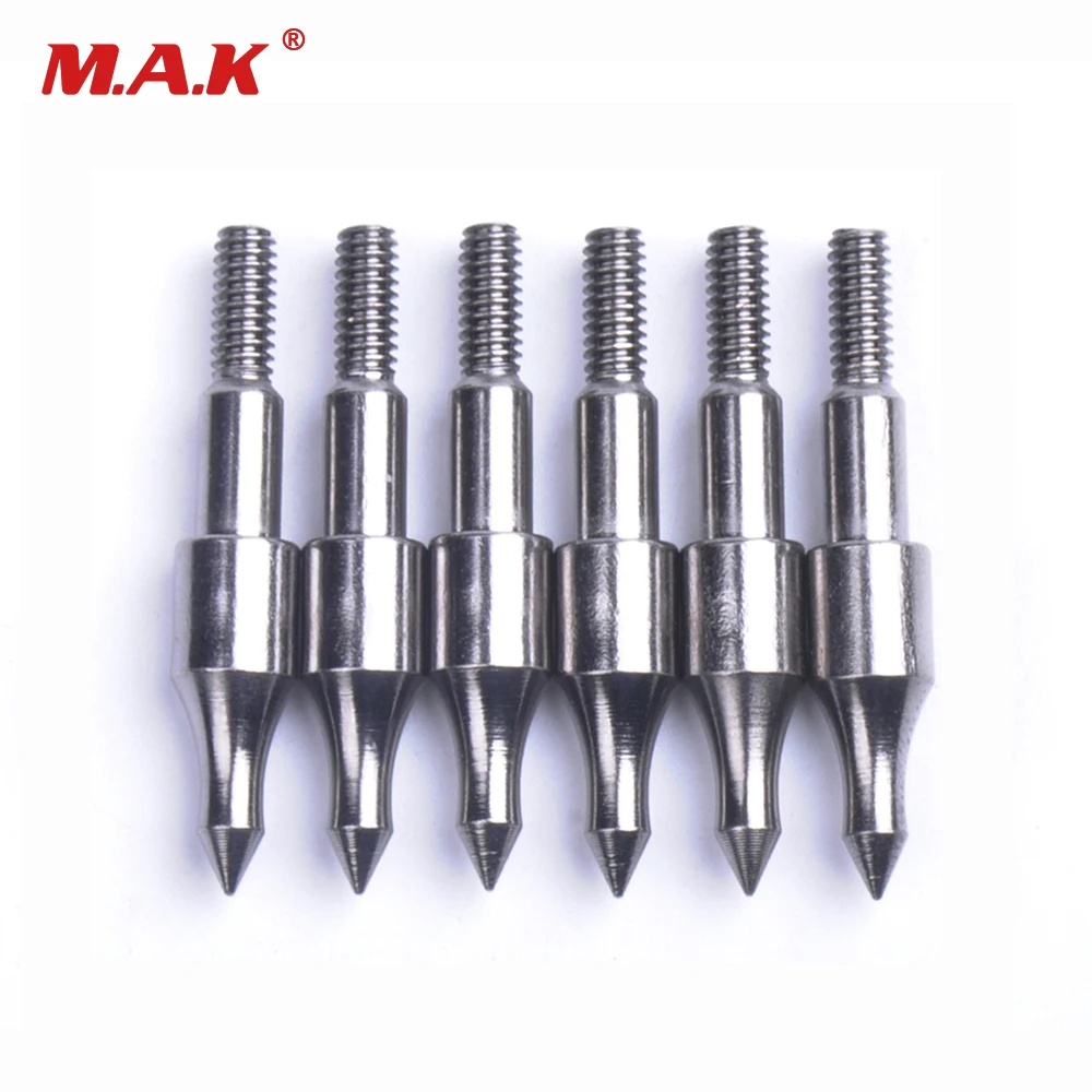 

12pcs Hunting Crossbow Arrowhead Arrow Accessories 125 grain Screw Insert Arrow Steel Piont in Hunting Bow and Arrow