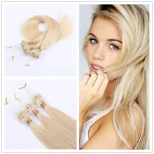 0.5g/s Brazilian Micro Ring Loop Hair Extension Brown Straight Hair Color Micro Loop Hair Extensions