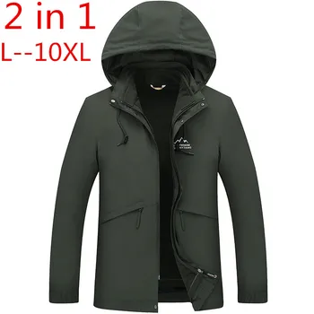 2 IN 1 Fit Jacket High Quality Brand Waterproof Windbreaker Jacket Coat Winter Jacket Men Male Coat Rain Jacket Parka 10XL 8XL
2 IN 1 Fit Jacket High Quality Brand Waterproof Windbreaker Jacket Coat Winter Jacket Men Male Coat Rain Jacket Parka 10XL 8XL