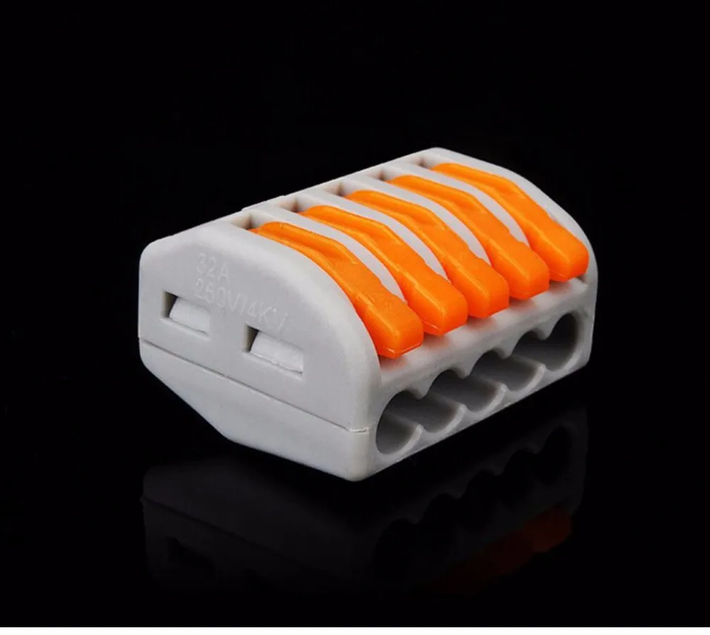 JINCHI высокопроводное соединение от PCT-215 5 Wei быстрые клеммы Flex wire 4 квадратных светильников