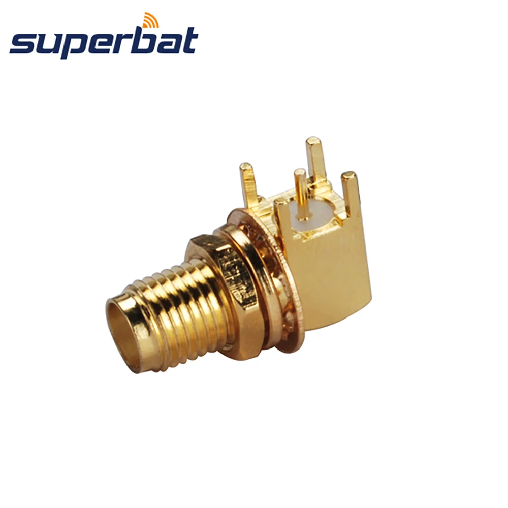 Superbat SMA сквозное отверстие перегородка прямоугольный монтаж печатной платы