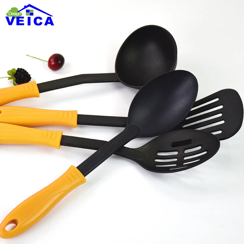 Cozinha 2018 Топ Модный пластиковый Ce/Eu Ciq Eec Fda Lfgb Sgs Colher De 4 шт. красный нейлоновый набор