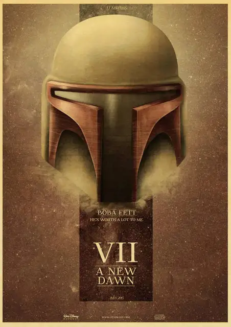 Vintage Retro poster Star Wars The Force Awakens posters Kraft Paper