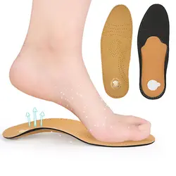 200 пар/лот кожа ортопедические плоскостопие стельки для обуви высокий свод Поддержка Ортопедическая подушка для коррекции OX Здоровье ног