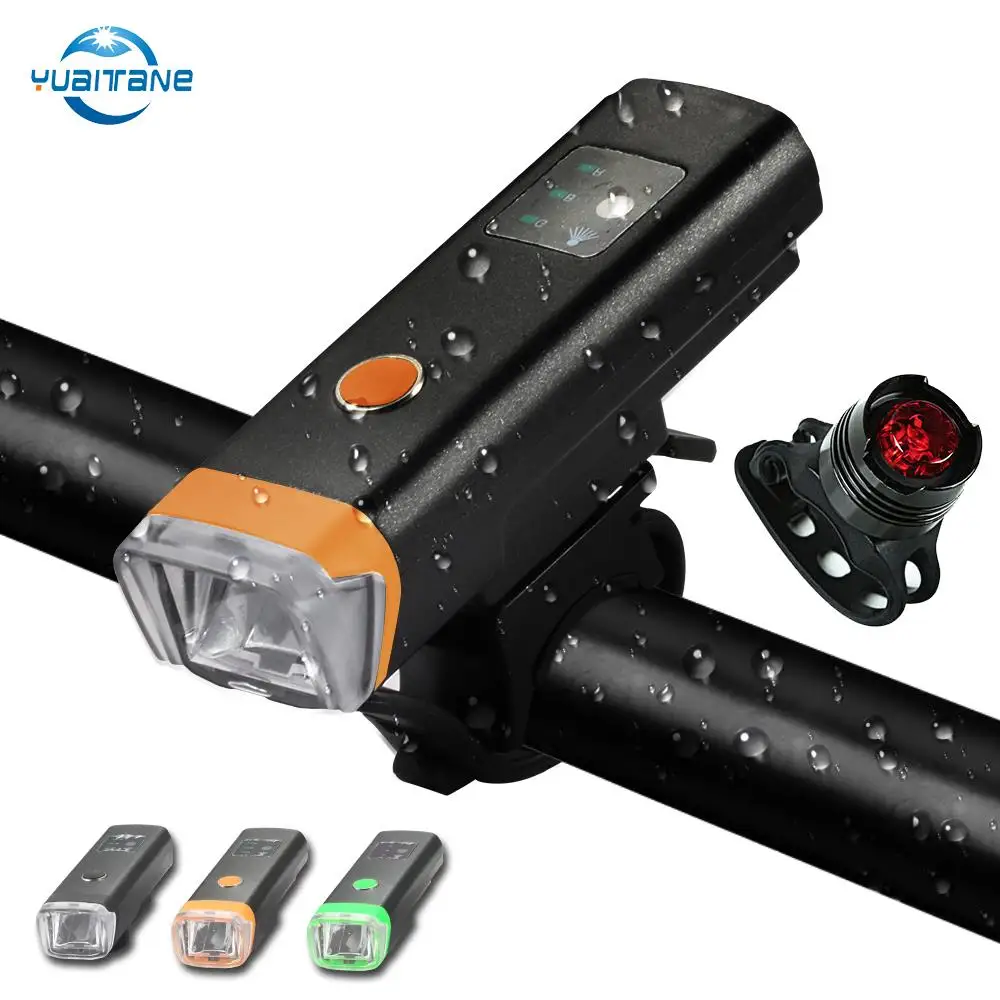 

Bike Light Super Bright Headlight Taillight Set Bicycle USB Rechargeable Built-in 2000mAh LED Front Lamp Cycling Warning Lights