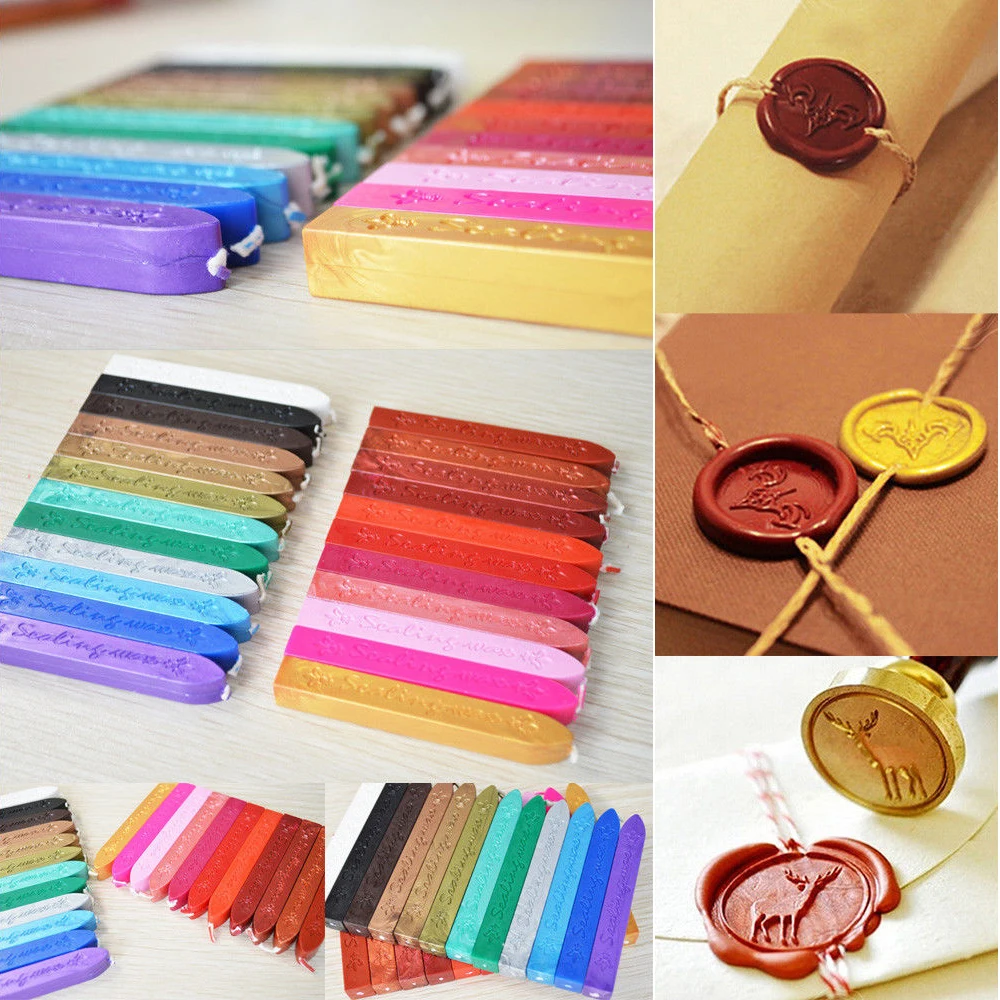 

Colorful Sealing tick Candle Wick Envelope Home Wedding Party Event Decor Decorating Invitation Stamp Letter Card Tools