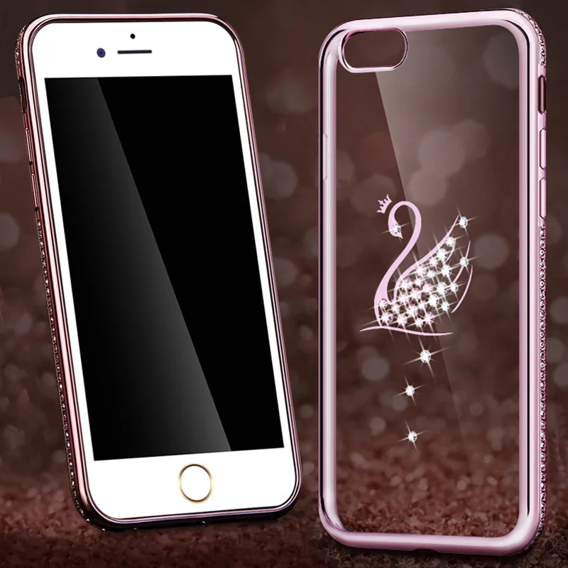 Rhinestone Silicone Case For Iphone 6 6s Plus 6 S Cases Tomkas Glitter Cute Luxury 3d Diamond Cover For Iphone 6 6s Cases Coque Free Shipping Worldwide