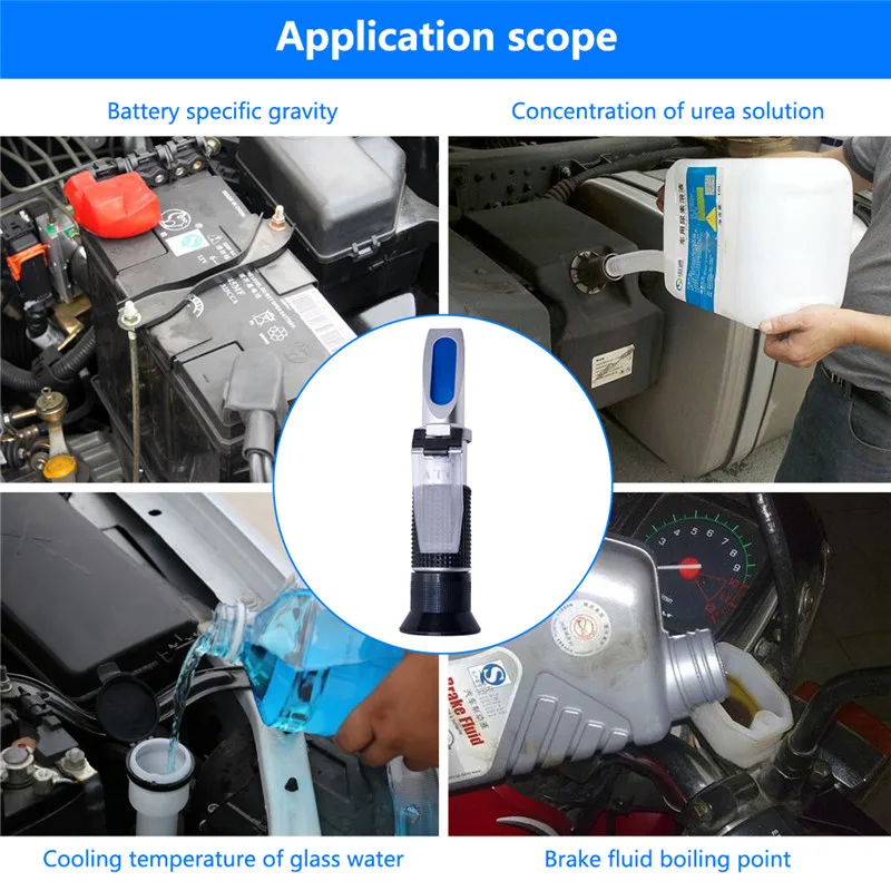 Автомобильный антифриз рефрактометр точка замерзания мочевина концентрация Adblue батарея жидкость стекло воды тестер метр ATC инструмент