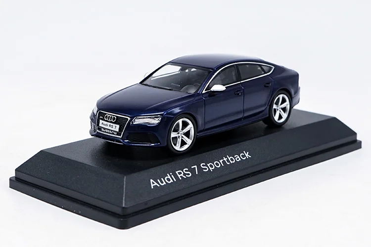 1:43 литая модель для Audi RS7 Deep Blue Sportback игрушечный автомобиль из сплава миниатюрные