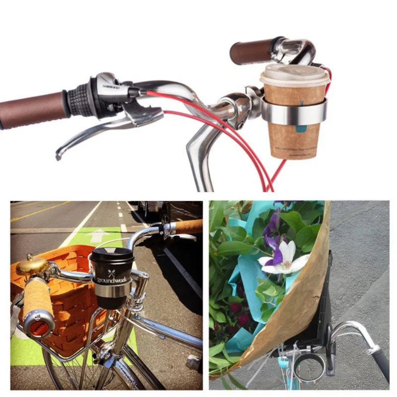 Велосипедные аксессуары для велосипеда запчасти алюминиевая бутылка из сплава держатель Кофе Молоко чай Кронштейн чашки на руль GMT601