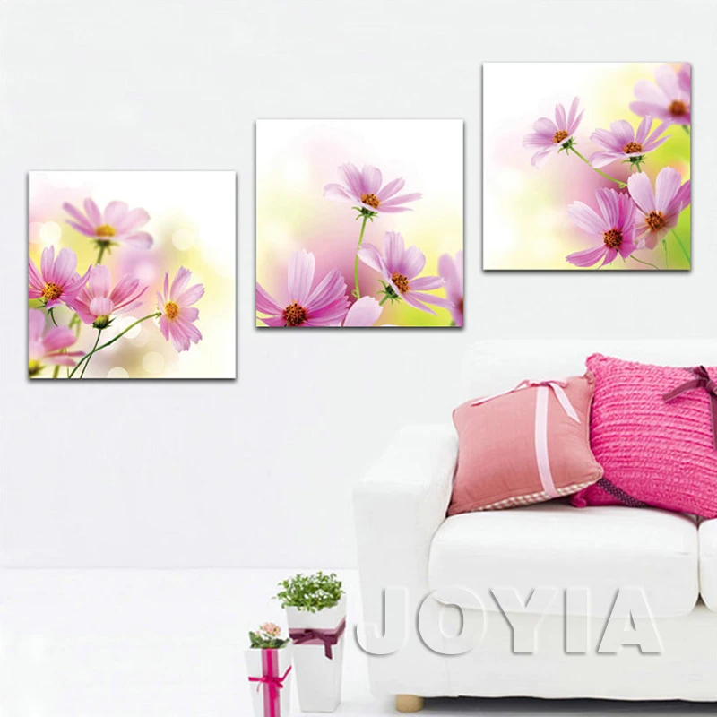 Pink Flower Wall Painting Pictures Modern Canvas Prints Wall Art Daisy