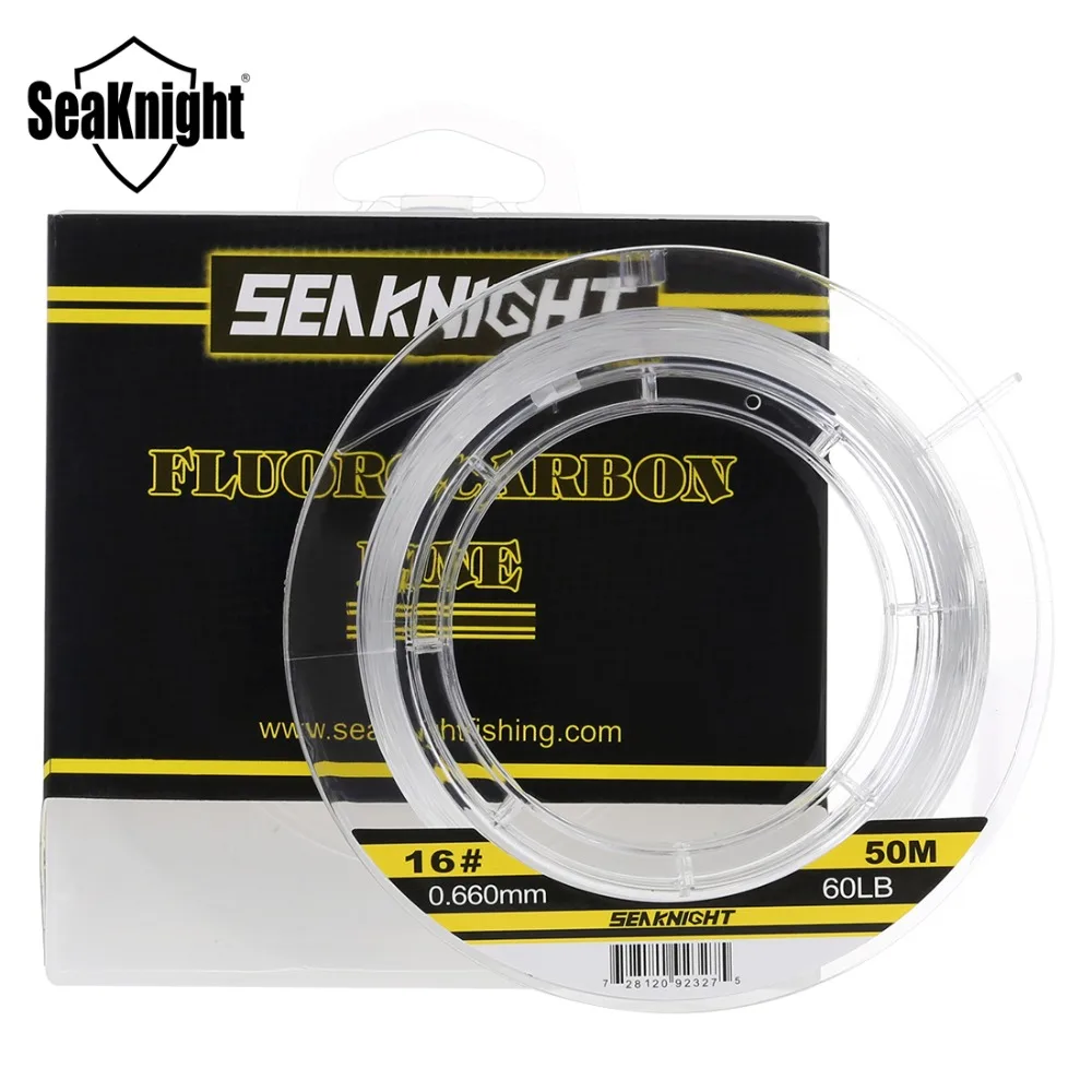SeaKnight фторуглеродная рыболовная леска 50 м 100% японский материал углеродное