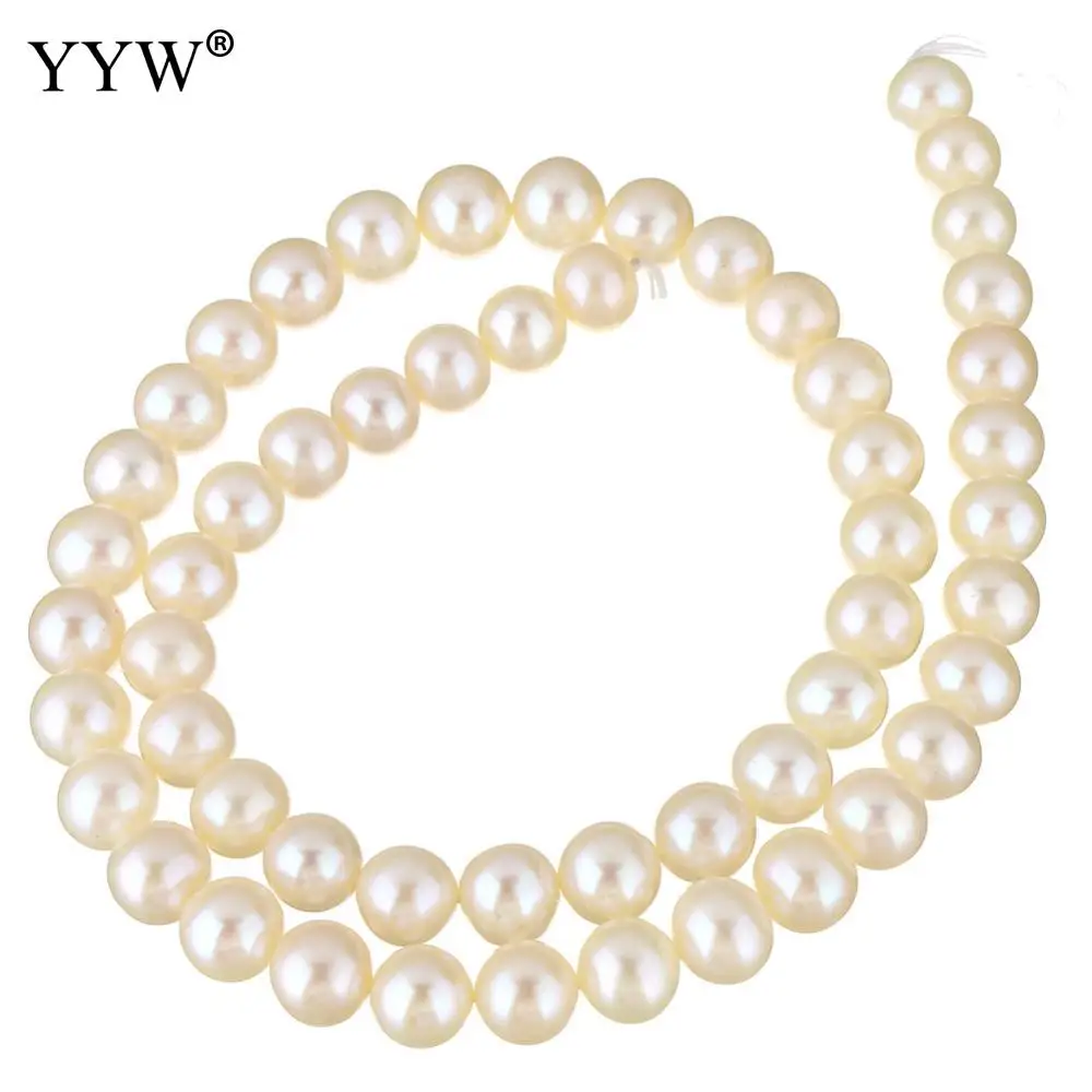 AAA High Quality Cultured Potato Freshwater Pearl Beads Natural White 7-8mm Approx 0.8mm Sold Per 15 Inch Strand | Украшения и