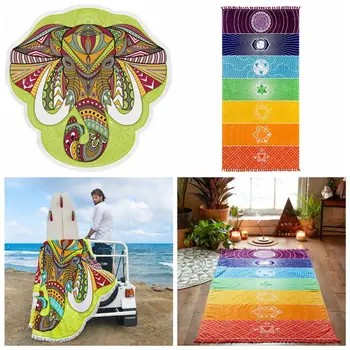 

Floor Mat Elephant Tapestry Travel Carpet Rug Mandala Blanket Doormat Wall Hanging Floor Rugs Home Textile Colorful Tapestries
