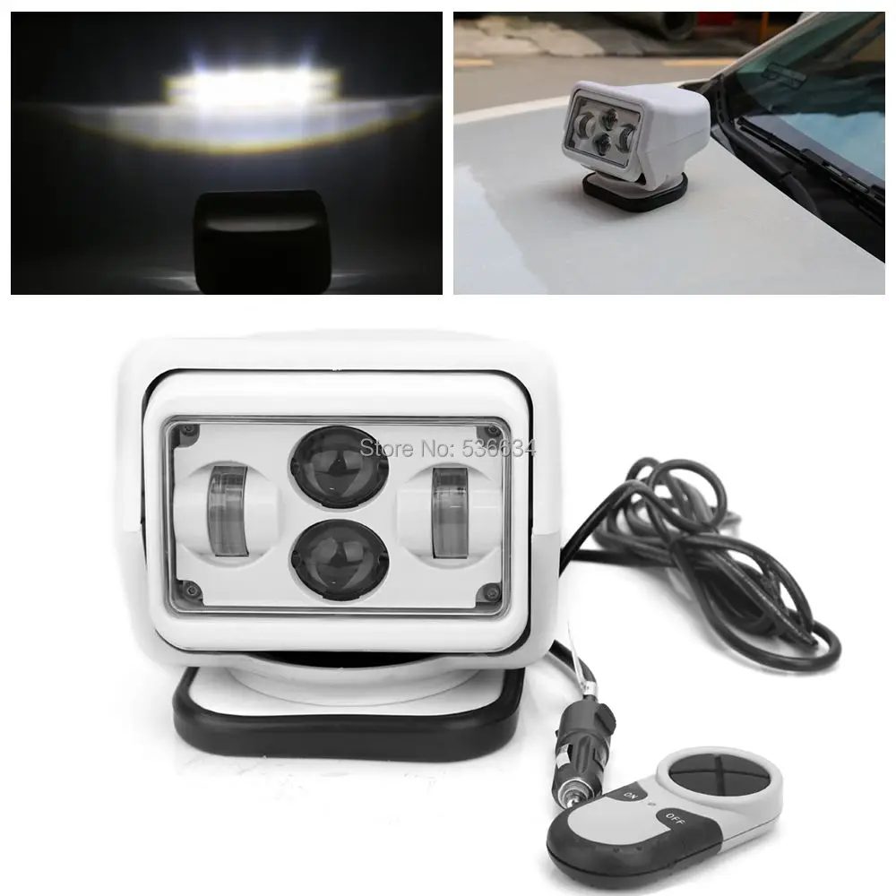 

1PC 7" 60W 12V-24V LED Remote Control Search light LED Spotlight for ATV, UTV, 4 x 4, Cars, Motorcycles, Truck, Trailer,