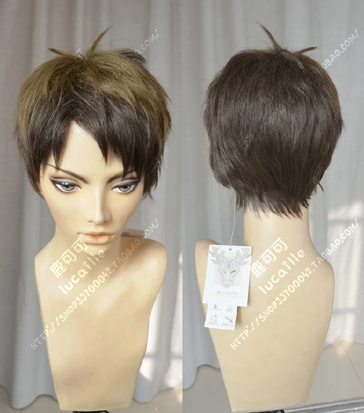 Haikyuu! Костюм Wakatoshi Ushijima для волейбола короткий термостойкий парик из верблюжьего