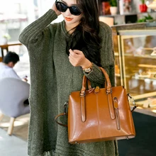 Известный бренд, женские сумки из натуральной кожи, сумка на плечо, повседневная женская сумка через плечо из воловьей кожи, Офисная сумка-мессенджер