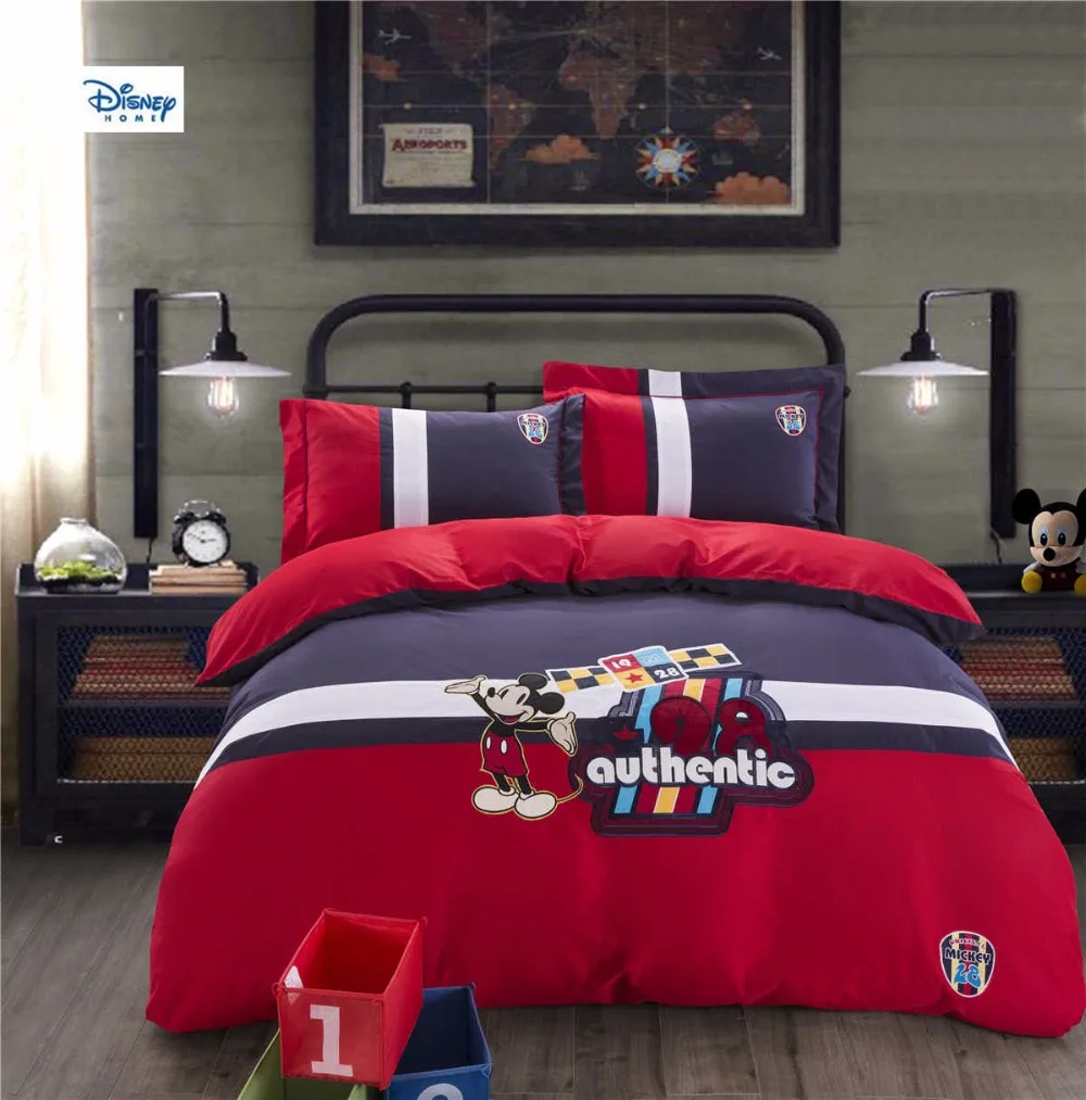 Disney Mickey Mouse Duvet Covers Set Cartoon Bedspread Kids 100