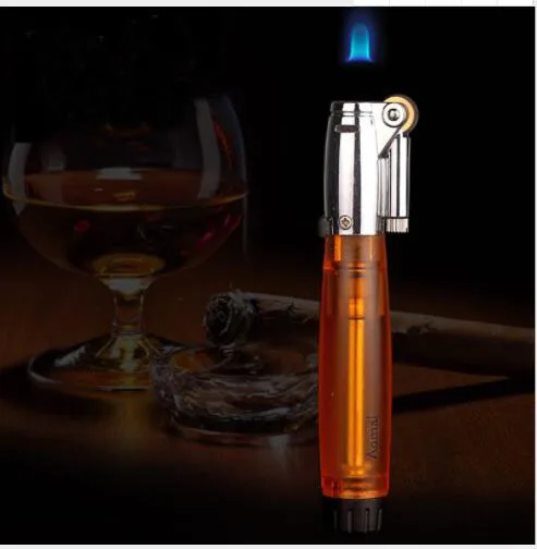 

Transparent circular lighter, wildfire, gas fire, long wheel lighter