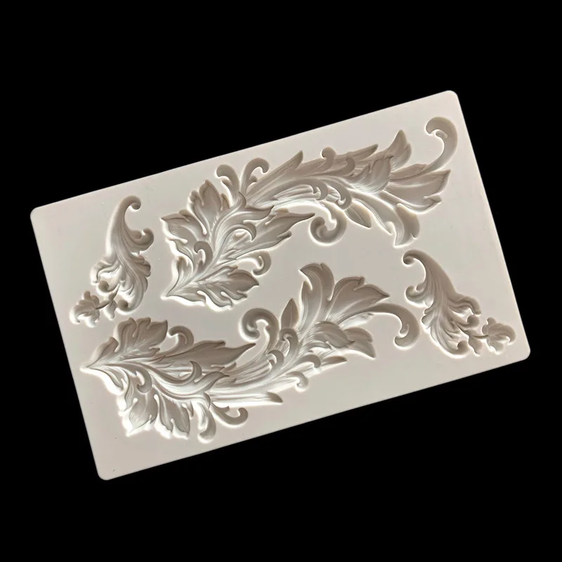 

Chocolate Mould with Rubber Mould for Decorating the Edge of Cane Petal Lace Texture Turn Sugar Cake mold