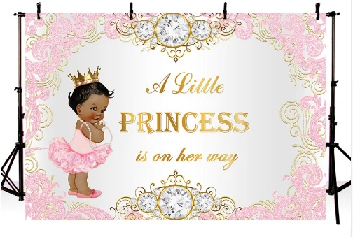 

Фон для студийной фотосъемки с изображением маленькой принцессы, цветов и пачки, 7 Х5 футов