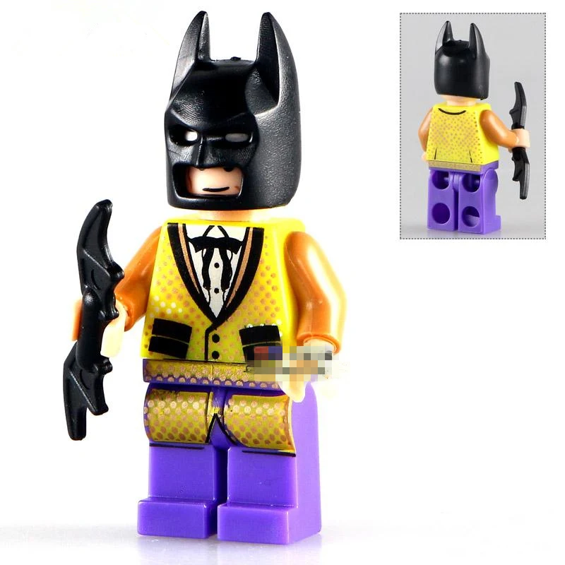 Beste Singel Koop BATMAN FILM Batman Geel Pak SUPER HEROES Model Minifig Monteren Model DIY Bouwstenen Kinderen Speelgoed