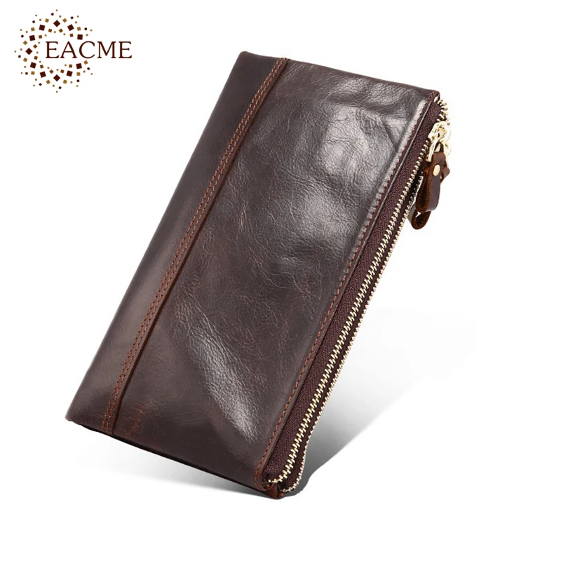 EACME New Men Cowhide Soft Wallets Men's Genuine Leather Wallet