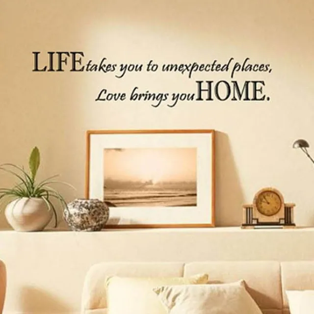 Home Decor Art Removable Vinyl Wall Sticker Life Takes You Home Decor Art Removable Vinyl Wall Sticker Life Takes You Unexpected Places Love Brings