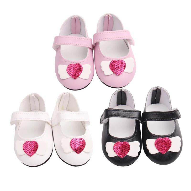 Doll Shoes Lovely baby 3 color princess shoe fit 18 inch American dolls ...