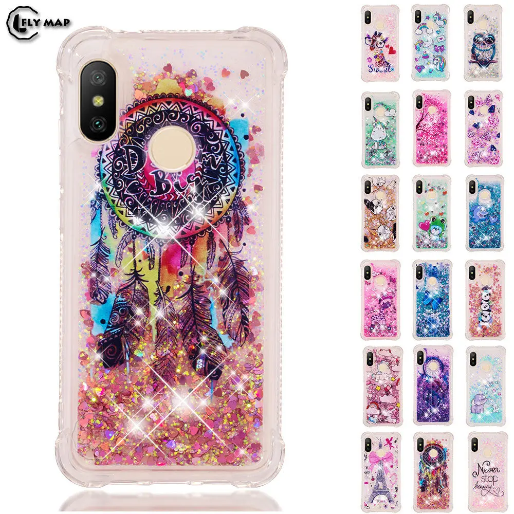 Quicksand Cover For Xiaomi Mii A2 LITE Dynamic Liquid TPU Silicone Phone Case Xiao mi Red Redmi6 Pro 6 Redmi 6Pro M1805D1SE |