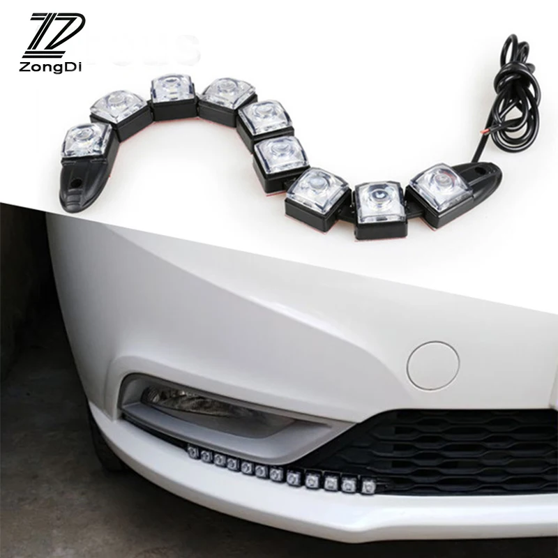 

ZD 2pcs Car LED Day Lights 12V DRL Fog Lamp Bulb For Mercedes W203 W211 W204 W210 Benz BMW F10 E34 E30 F20 X5 X6 E70 Accessories