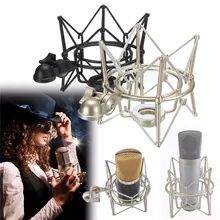 Запись студия металлический Shockmount Клип подвеска пауки кронштейн микрофон Стенд ударное крепление для вещания компьютерный микрофон держатель