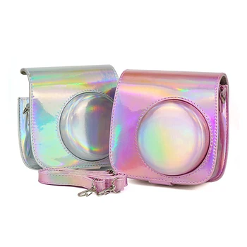 

For Fuji Fujifilm Instax Mini 9 Mini 8 8+ Protector Pouch Cover Case For Instant Camera Bag laser Aurora Photography Accessory
