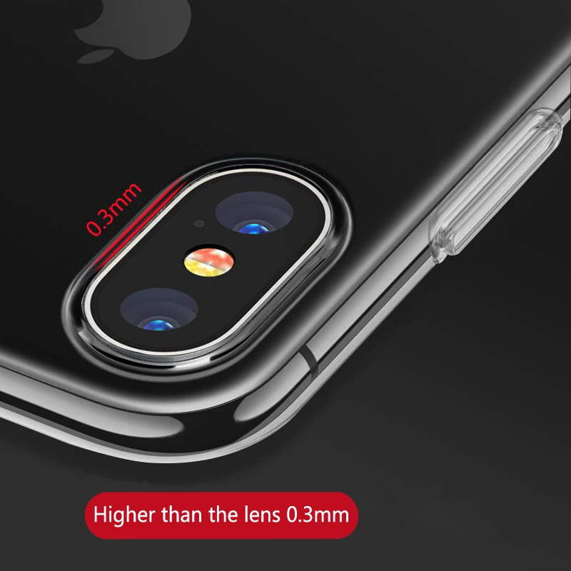 Оригинальный прозрачный ТПУ чехол Ультратонкий Мягкий для iPhone XS Max XR X 10 8 7 6s Plus