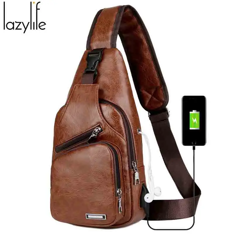 Men Chest Pack Single Shoulder Strap Back Bag Crossbody Bags for Women Sling Shoulder Bag Back ...